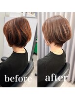 ヘアサロン ドットプラス 町田店(dot. plus) 大人ショートボブ/大人ガーリー/ダークアッシュ/似合わせカット
