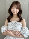 韓国風レイヤーカット/顔周りカット/ミルクティーベージュ/銀座