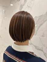 クララ ヒロシマ(CLALA Hiroshima) 夏カラー オレンジブラウン×ショートスタイル