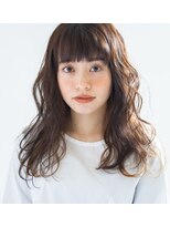 ヘアーズ ベリー 放出店(hairs BERRY)&nbsp;BERRY＿黒髪＿エアリーミディ＿オーガニック＿フリンジウエーブ