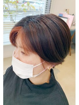 ラ メール ヘア デザイン(La mer HAIR DESIGN) フェイスフレーミングハイライト×オレンジ