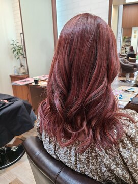 ヘアケアアンドヘアデザイン リベール(L:belle) サクラマチ/浜田担当/ピンク/ロング/ゆるふわカール