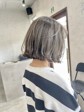 リアン(lien) 大人気切りっぱなしボブ×オリーブグレージュ♪