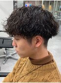 ツイストスパイラルパーマツイストパーマメンズパーマ刈り上げ