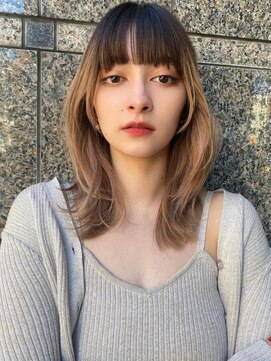 グロー 大宮(GLROW) 大人ガーリー/前髪/顔周りレイヤー×ブリーチなし韓国ヘア[大宮]
