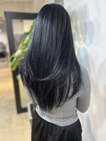 メリー オオサカ(Merly Osaka)&nbsp;韓国風ブルーブラックカラー_ブリーチで透明感UP！_