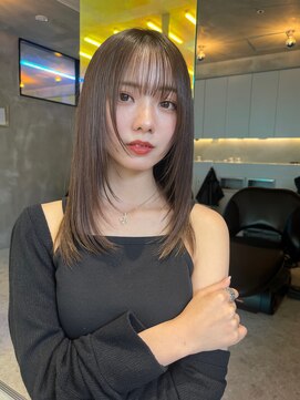 ロンドルーチェ 心斎橋(Lond luce) ダークアッシュ/ミディアムレイヤーカット［髪質改善/縮毛矯正］