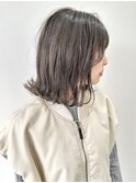 【FOLK】赤みなし透明感グレージュ☆似合わせ外ハネボブ♪