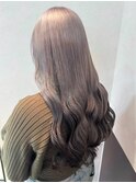 ミルクティーベージュ_グレージュ_ケアブリーチ_透明感カラー