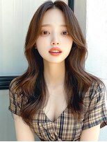 リンクミリ(Link mili)&nbsp;韓国ヘア/韓国風巻き/美髪チェリーブラウン/レイヤーミニウルフ