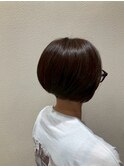 大人可愛いマッシュショートボブ＊チョコレートブラウン＊40代