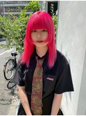 ロング×サクラピンク