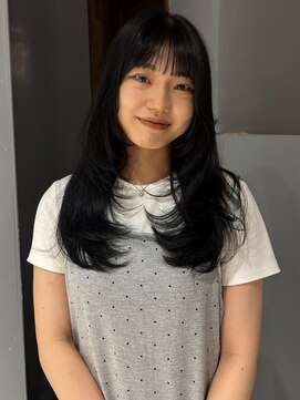 画 layer cut/ blueblack