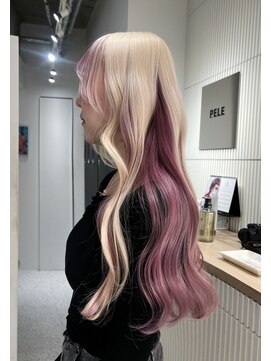 ペレ 渋谷(PELE) くびれヘア/アプリコットオレンジ/夏のヘアアレンジ/渋谷