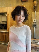 ヒュージ 表参道(huge)&nbsp;ショートボブ/ミニボブ/ニュアンスパーマ/顔周りカット/20代30代