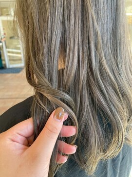 髪質改善/顔周りレイヤーカット/グレージュ[千葉/千葉駅]