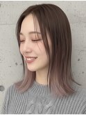 ”大人気”おしゃれな大人のインナーカラー×ベビーピンク