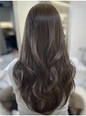 レイヤーカット　オリーブグレージュ【野呂朱里】
