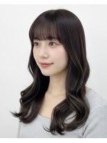 チャチャブラン(cha-cha Blanc)&nbsp;透け感オリーブグレージュ×ナチュラルゆるウェーブロング