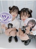 アイドル前髪×2