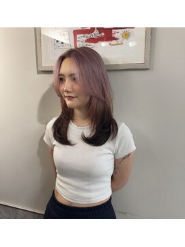 アフィナー 新宿(Afinar) ブリーチハイライト髪質改善ダブルカラーレイヤーカット/新宿駅