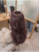 ツヤカラー×ピンクブラウン