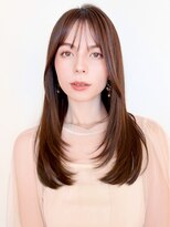 ビーチ(BEACH) ★前髪あり韓国レイヤーミルクブラウンくびれヘアダークパープル