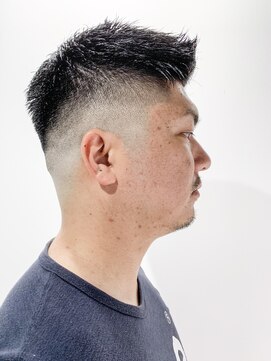 フジヤマ バーバー ショップ(FUJIYAMA BARBER SHOP) ソフトツーブロック  くせ毛風パーマ フェザーマッシュaa