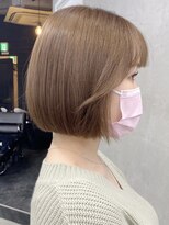 キラ 渋谷(KILLA)&nbsp;シアベージュ　ミニボブ　ブリーチなしダブルカラー　榎園由美