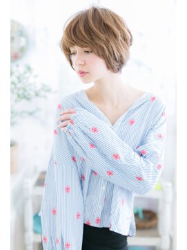 ミック 日暮里店(miq) フレンチガーリーくせ毛ショート小顔ショートウルフb1