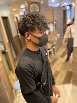 銀座マツナガ 神田店 王道メンズショート☆無造作ツイストパーマメッシュカラー
