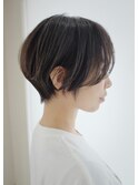 大人ナチュラルレイヤーショートボブ