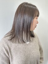 フォーク FOLK&nbsp;【FOLK】透明感グレージュ☆似合わせストレートミディアム♪