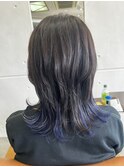 【Plume】インナーカラー×ネイビーバイオレット