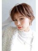 セクションカラー/ペールベージュ/透明感ショート[二子玉川]