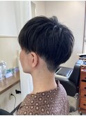 《見附 今町》メンズ ツーブロ 束感マッシュ 黒髪