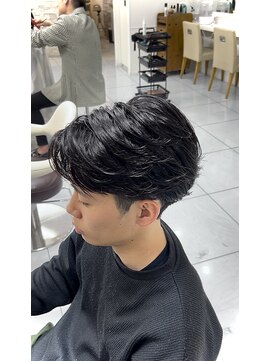 アッシュ 桜木町店(Ash) ニュアンスパーマセンターパートセンター分けメンズカット横浜