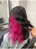 インナーカラー★ビビットピンク
