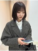 レイヤーボブ【赤み消しラベンダーブラウン】