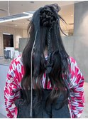 美髪おくれ毛韓国前髪カットヘアロング_ba550561