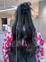 美髪おくれ毛韓国前髪カットヘアロング_ba550561
