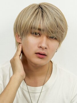 エルマーク 渋谷(L-MARK) マッシュブリーチハイトーンハイライトスパイラルツーブロック