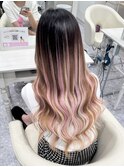 pink×whiteハイライト