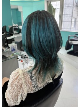 ユー イケブクロ(u Ikebukuro) デザインカラー/ウルフカット