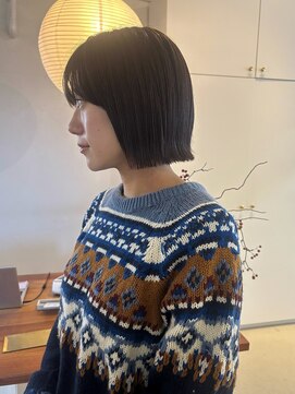 ライン(LINE) ボブ/切りっぱなしボブ/小顔カット