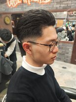 フォーコーナーズカットショップスリーセント 栄(FourCornersCutShop 3/cent) オールバック/フェードカット/スリックバック