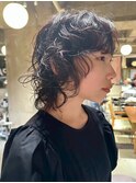 ニュアンスパーマレイヤーパーマパーマスタイルウルフカット