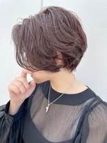 ルーファス 恵比寿南(Ruufus)&nbsp;くびレイヤーエモージュ長めバング小顔愛されミルクティーカラー