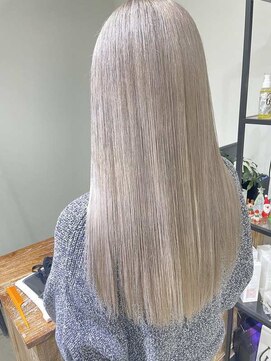 グラム 呉羽店(gram) 【髪質改善×ミルクティーベージュ】憧れのハイトーンカラー◎