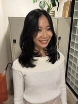 エイチ(811)&nbsp;レイヤーボブヘアカラーバレイヤージュ50代くるみちゃんヘア